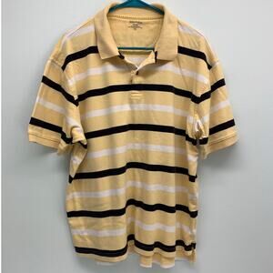 St. John's Bay Mens XL Polo Shirt Short Sleeve Cotton Golf Multicolor Stripe